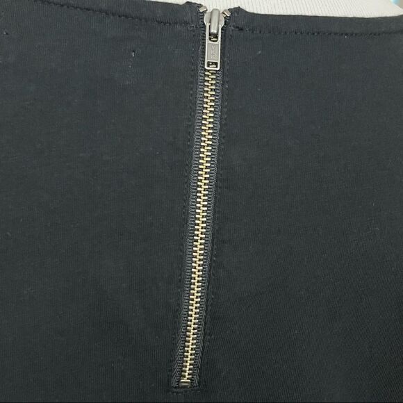Madewell Black Back Zip Swing Tee S - Picture 5 of 6